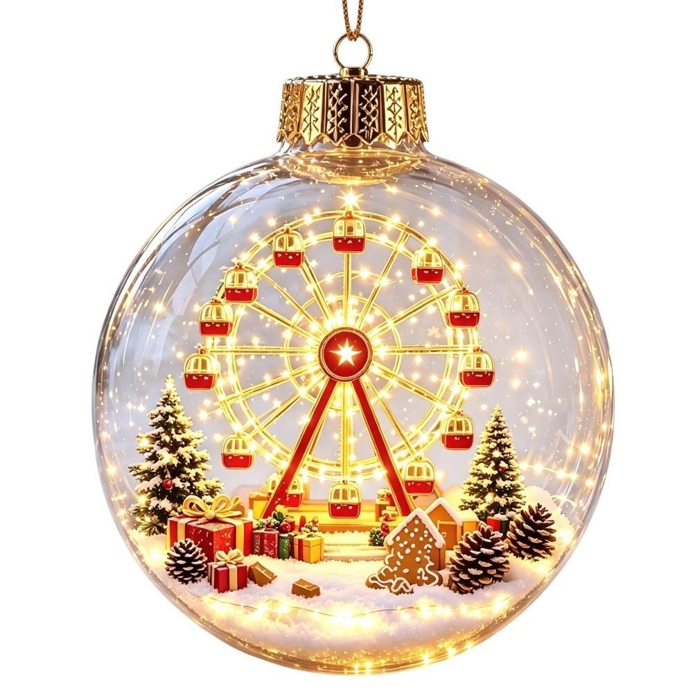 Acrylic Xmas Tree Pendants Pre-Lit Holiday Ornament Ball NEW Party Ornament Home Decor