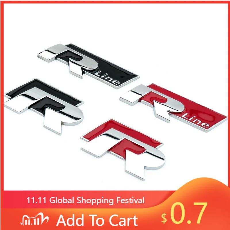 For VW 3D Metal Front Grill Badge Body Trunk Auto Emblem Sticker Car Stylin For Volkswagen VW R-line R GTI Polo Golf 5 mk6 7 M rn3
