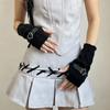 Elastic Knitted Arm Warmers Star Fingerless Gloves Streetwear Y2K Warm Sleeves  Girl Party