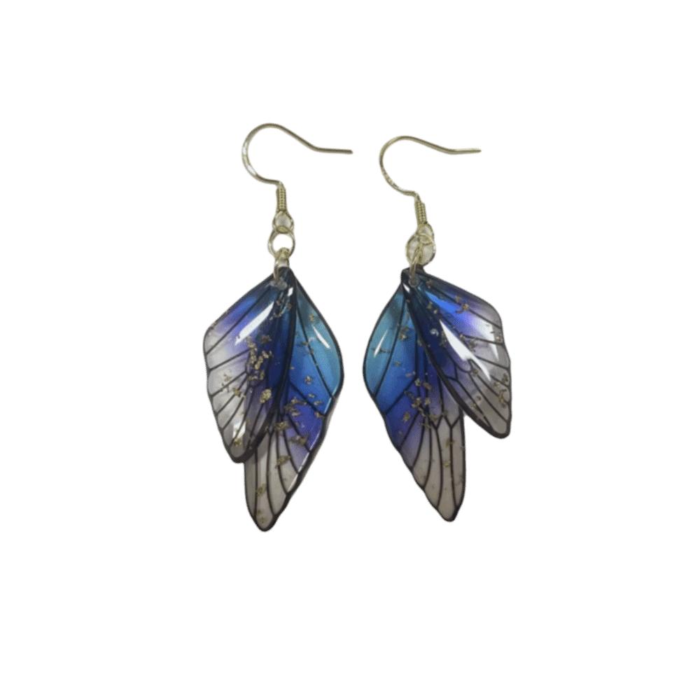 

Shiny Dangle Earrings Ear Hook Women Ear Stud Beautiful Gradient Earrings Gift синий