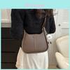 Stylish Women's Shoulder Bag Chic Winter Fashion Large Capacity Tote In Black White Brown