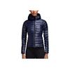 Adidas Varilite Letter Comfortable Warm Hooded Zip Long Sleeve Down Jacket Women Jacket Blue CY8744