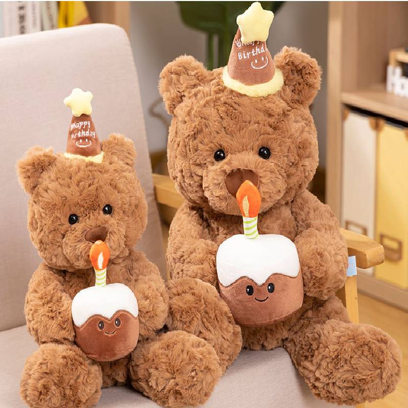 Plush Toys Childrens Cake Bear  Dolls Pp Cotton Suitable For Giving Soft Away