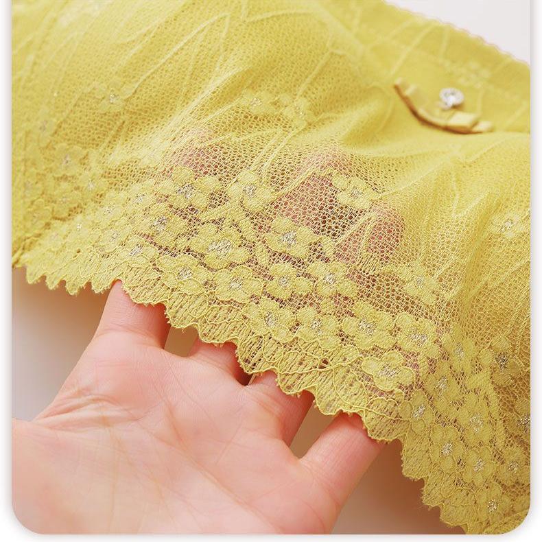 Underwear Text Large Size Thin Strapless Anti Glare No Steel Ring Anti Sagging Gathered Breasts Bra