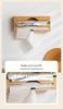 Wall-Mounted Bamboo Foil & Cling Film Cutter with Storage Compartments and Slide Knife