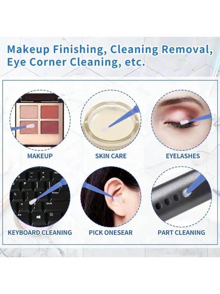100pcs/Lot Eyelash   Applicators Microblade Makeup Micro Brushes Tool Extension Cleaning Swabs Lash Lift Glue Remover