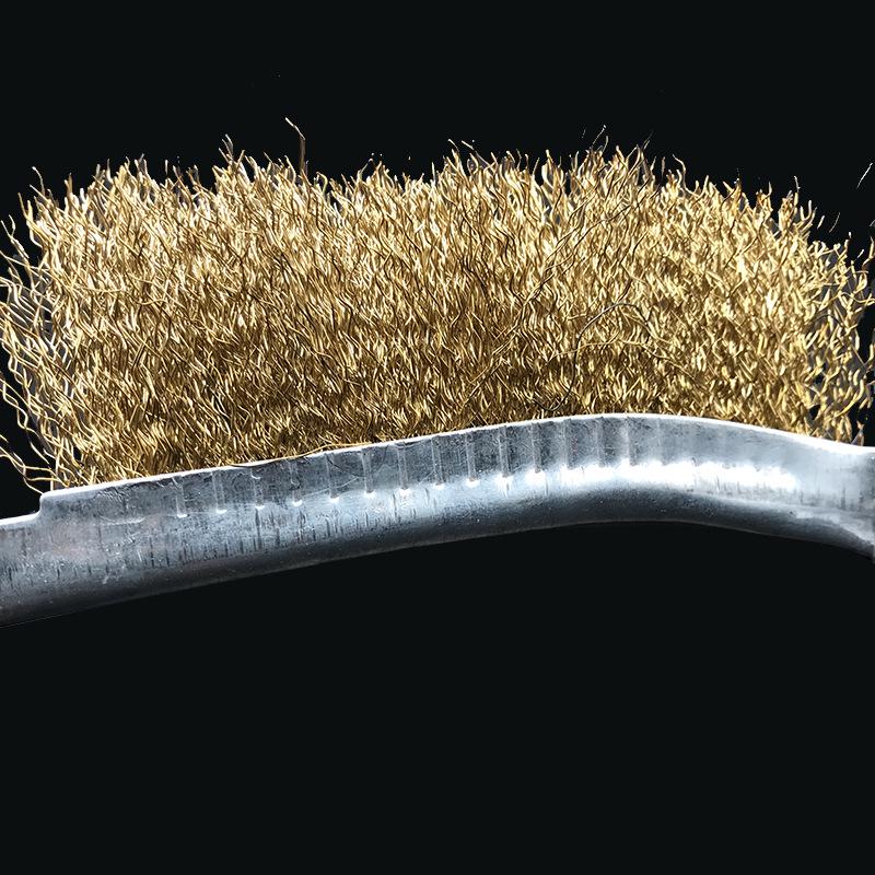 Durable Copper-Plated Wire Brush – Manual Rust Removal Tool with Plastic Handle