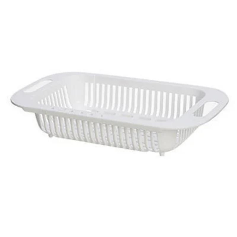 Verstellbares Küchenspülsieb – Siebkorb über der Spüle zum Waschen von Gemüse und Obst – ausziehbarer Abflusskorb für