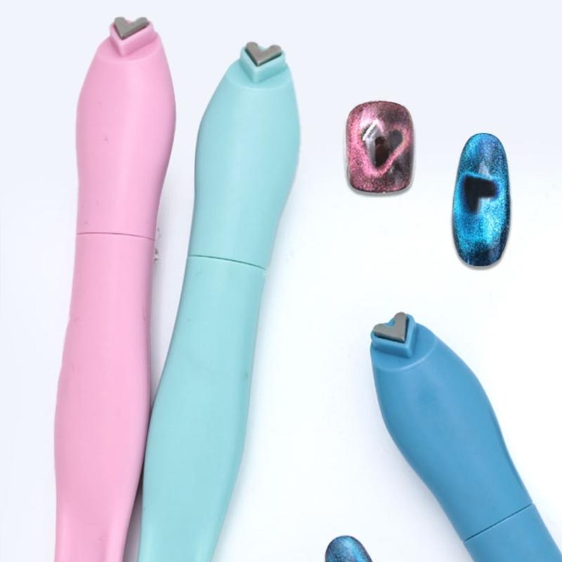 Triple Purpose Magnetic Nail Art Tool Cats Eye Gel Polish Applicator Strong Suction Design Compact Nail Art Accessories