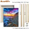 RUOPOTY Painting By Numbers Seaside Landscape Handpainted Unique Gift Pictures By Numbers Tree For Adults Home Decoration