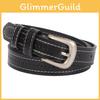 Buckle Ladies Needle Belt Versatile Jeans Casual Small Hole Cut Line Belt