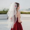 Soft Mesh Butterfly Mesh Headpiece Hair Clip Short Tulle Veil Bridal Wedding Veil Hen Party