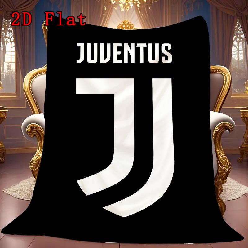 Juventus 2D Flat Pattern Flannel Blanket High Quality All Seasons Warmth and Comfort Perfect for Christmas Gifts.