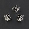 10Pcs/Lot 9.5×9.5mm Alloy Drop Oil Beads Colorful Four Petal Flower Large Hole Loose Beads For Diy Bracelet Necklace Jewelry