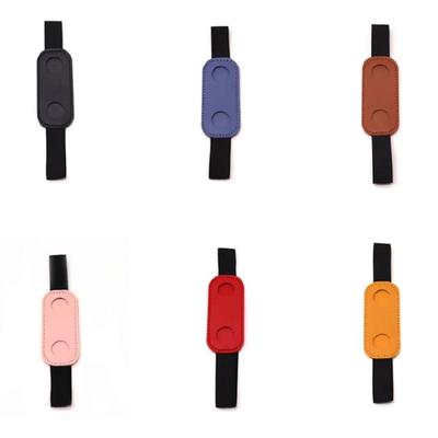 Anti Moisture Pen Sleeve PU Leather Protective Cover Elastic Closure For Journal Writing Tools Case