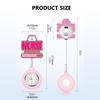 Medizinischer Glitzer Acryl Einziehbarer Ausweishalter mit Taschenuhr für Krankenschwester Arzt Fob Taschenuhr Ausweisrolle Schlüsselanhänger