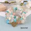 JYL Bracelet  Bohemian Colorful Heart Stackable Brings Warmth & Happiness