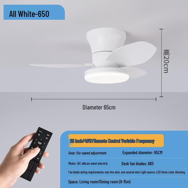 2025 Retro Ceiling Fan Light with Integrated Variable Frequency Chandelier for Living and Dining Rooms