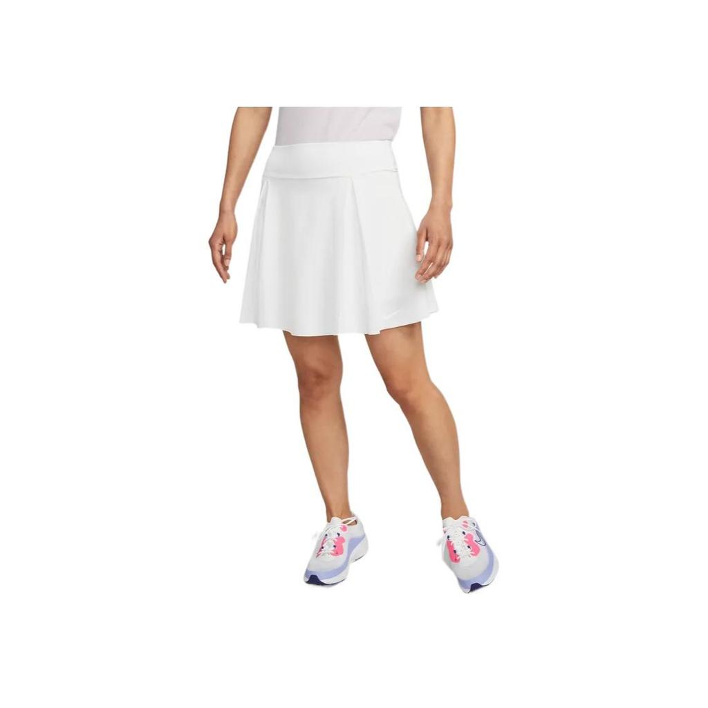 Nike Dri-Fit Solid Side Pocket Built-In Shorts Comfortable Sports Casual Skirt Women skirts White DD0351-100