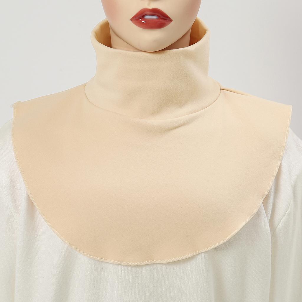 Ženy muslimské modální rolák falešné obojky islámský hidžáb elastické jednobarevné falešné límce krk kryt poloviční top příslušenství
