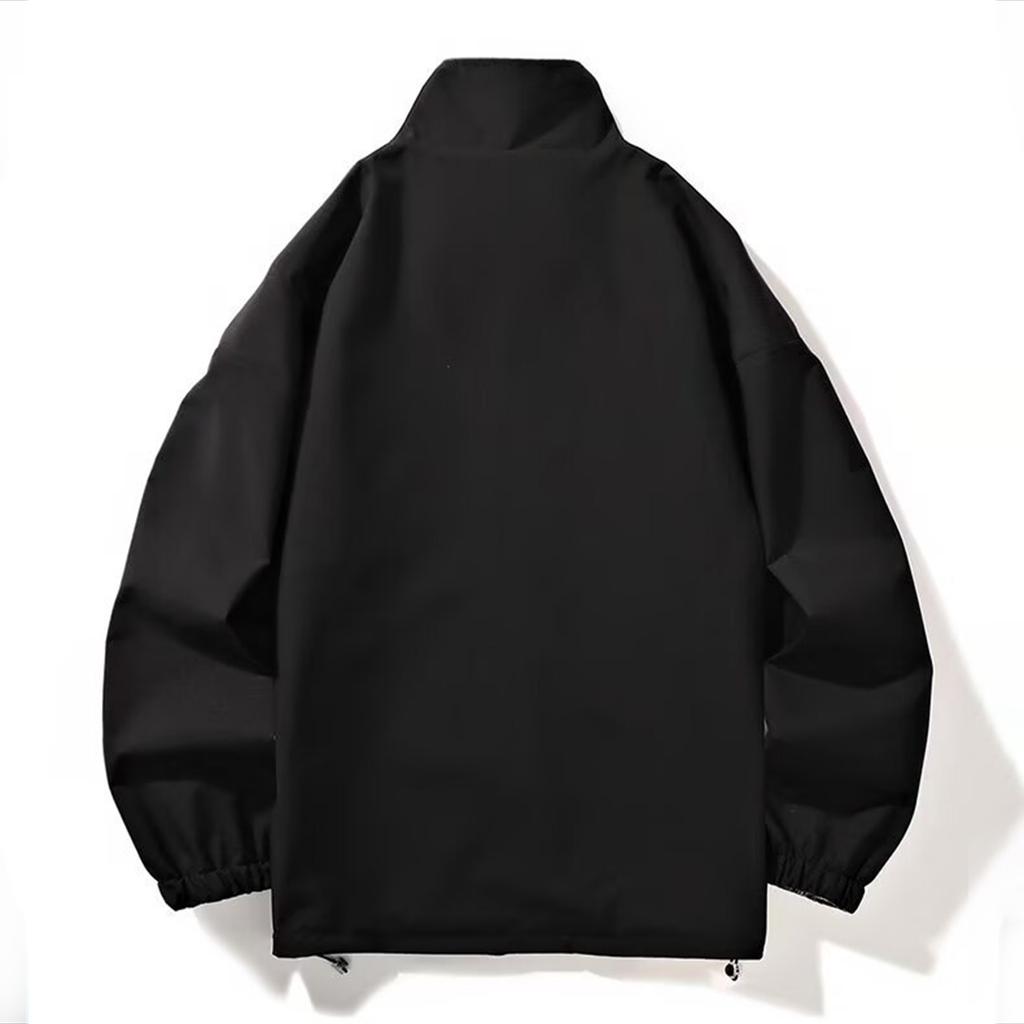 Stand Up Collar  Men's , Warm And Loose, Outdoor Solid Color,  And Breathable, With Thickened Fleece