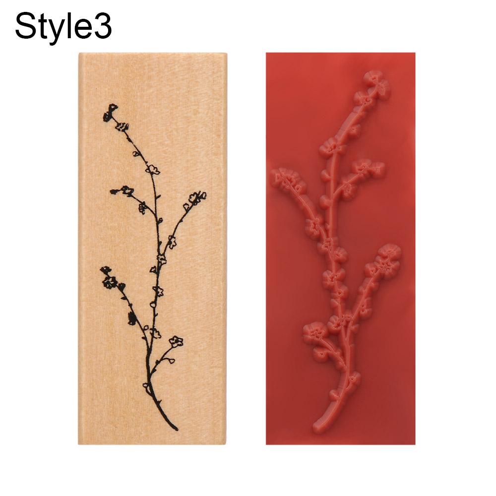 1PC Crafts standard stamp Garden Arts Scrapbooking Vintage grass plants DIY wooden rubber stamps