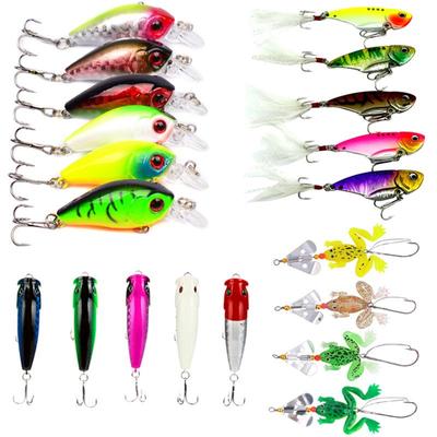20PCS Outdoor Fishing Lures Metal Spinner Baits Crankbait Assorted Fish Tackle
