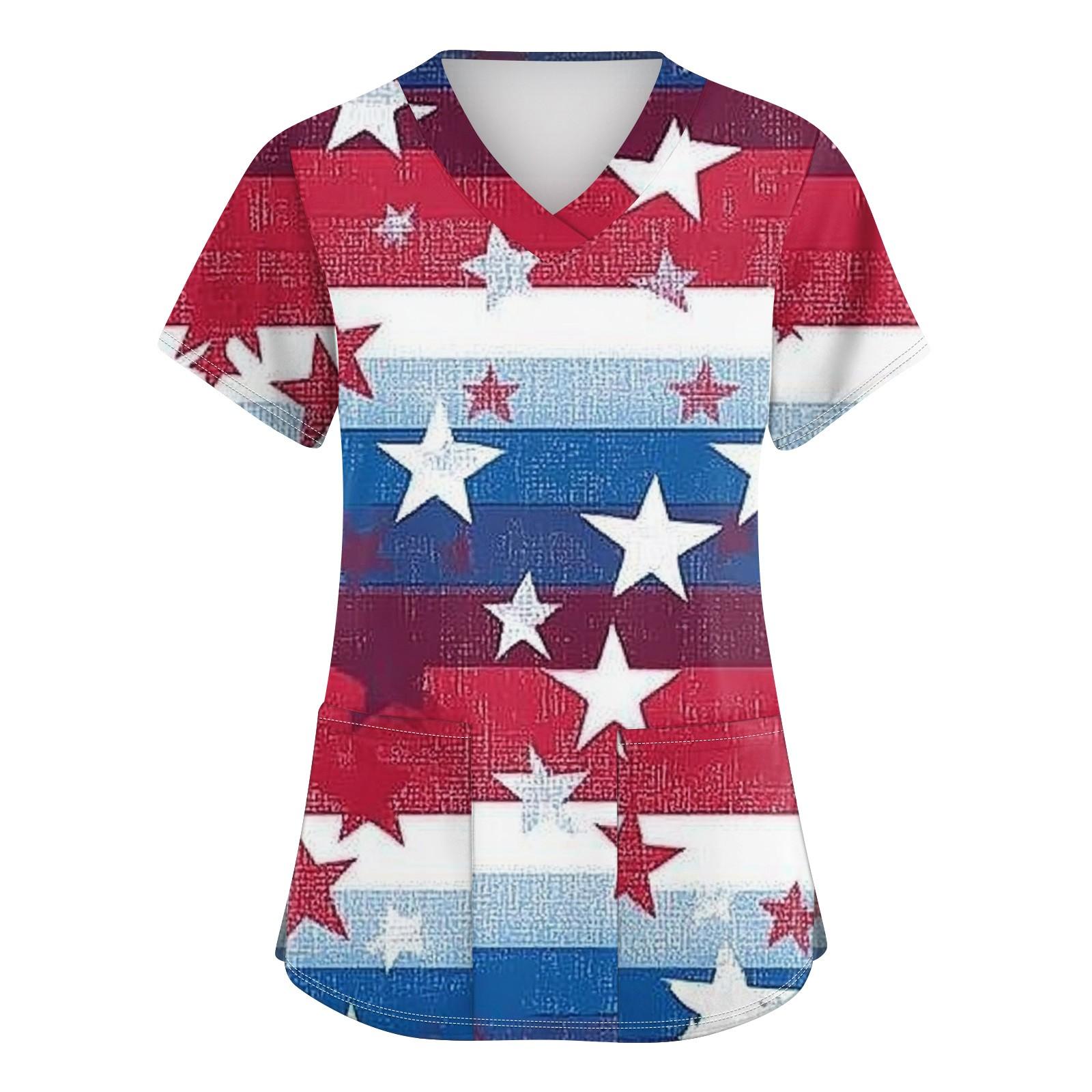 

Женская мода V-образный вырез короткий рукав комбинезон с карманами принт топы одежда XXXXL красный