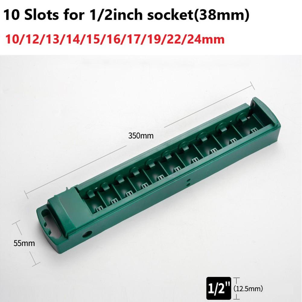 Efficiently Organize Sockets 1/4 1/2 3/8 Inch ABS Plastic Organizer Box
