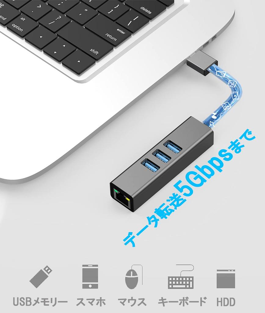 Ewise USB Ethernet Hub with Gigabit RJ45 Speeds and 3 USB Ports for Data Compatible with and Chrome Aluminum Space Ethernet 4-in-1 (1000/100/10Mbps)