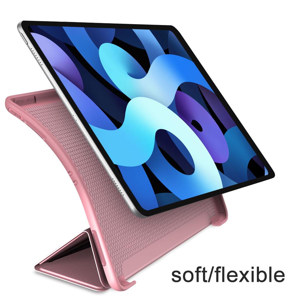 Für iPad Air Pro MINI Hülle 3 4 5 6 7 8 9 10. Generation 3-fach Leder Tablethülle Flüssigsilikon Weiche Halterung 11 12.9 13 Abdeckung