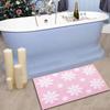 Christmas Doormat Winter Bath Rug Snowflak Mats Decor Front Door Mat Decorative Non Slip Comfortable Mat Area Rug For Bedroom