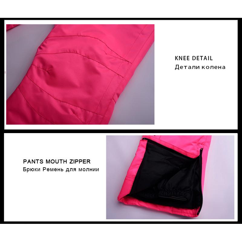 Kadın ve Erkek Kayak Pantolonları Su Geçirmez Rüzgar Geçirmez Kayak Pantolonları Softshell Yalıtımlı Snowboard Yürüyüş Kış Sıcak Açık Hava Kar Pantolonları Kadınlar ve Erkekler için