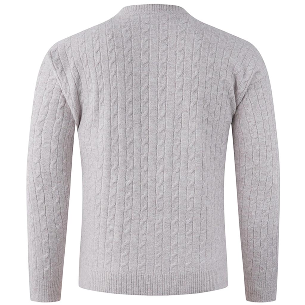 Men's  Fashion  Knitting  Pullover  Long Sleeves  Loose  Flip Collar  Sweater