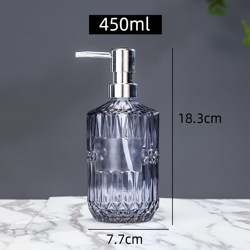 Nordische Badezimmerflaschen aus Glas: Spender für Duschgel, Lotion und Handdesinfektionsmittel