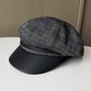 Octagonal hat women's autumn retro splicing British style cowboy newsboy hat temperament shows the face small fashion versatile cap