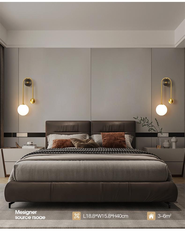 Nordic Minimalist Wall Lamp - Designer Style for Bedroom, Living Room, or Hotel.