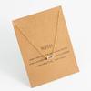 Minimalist and Exquisite Birthstone Women's Necklace Pendant Stainless Steel Plated 18K Gold Birthstone Jewelry Gift Necklace