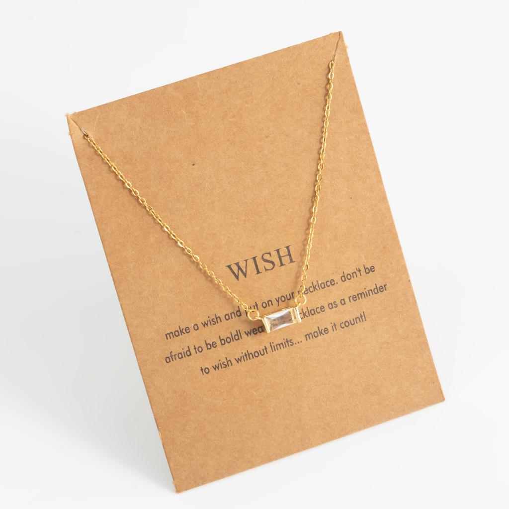 Minimalist and Exquisite Birthstone Women's Necklace Pendant Stainless Steel Plated 18K Gold Birthstone Jewelry Gift Necklace