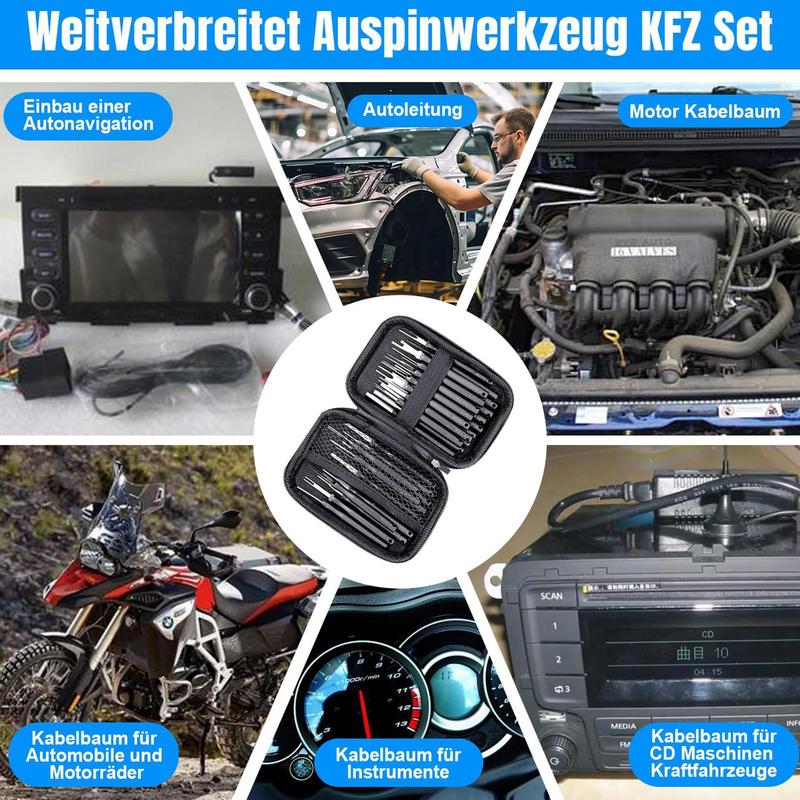 30Pcs Terminal Pin Removal Tool Kit Stainless Steel Pin Extractor Tool Portable Automobile Disassembly Tools For Car