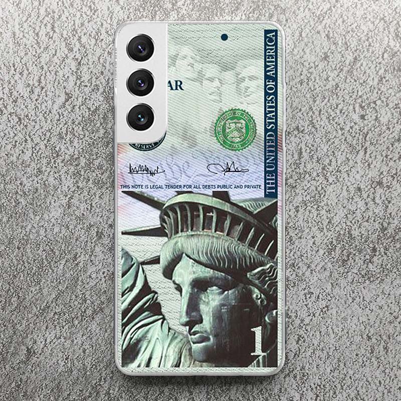 Banknote Dollar Cash Money Print Soft Case for Samsung Galaxy S25 S24 S23 S22 Ultra S21 Plus S20 FE Phone Shell S10 + Pattern Co