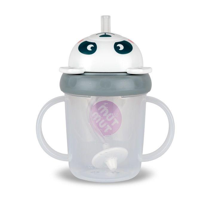Tasse d'apprentissage - tasse anti fuite + paille lestée panda - v3 - tumtum