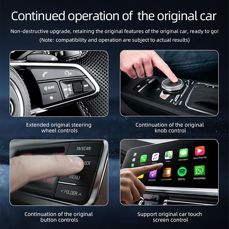 Car Video Box Carplay Ai Box Wireless CarPlay Android Auto Smart TV Box Car Intelligent System WIFI for Netflix YouTube Options