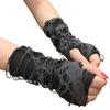 Halloween Handschuhe Mode Cosplay Bettler Schwarz Zerrissene Handschuhe Punk Schwarz Fingerlose Handschuhe Fingerlose zerrissene Handschuhe Deko