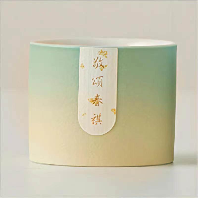 Thousand Miles Jiangshan Four Seasons Ceramic Teacup Gift Box Tea Set Single Cup Tea Tasting Cup Yuanshan Master Cup Festive Gift