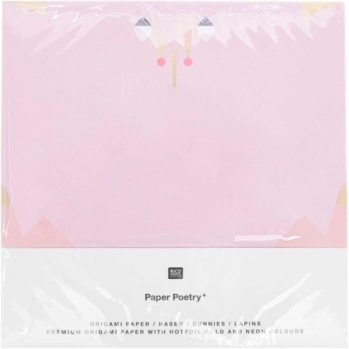 Origami Lapin - RICO DESIGN - 30 feuilles - Pour Enfant à partir de 5 ans - Blanc