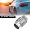 X Autohaux 51mm 58mm 65mm 76mm Stainless Steel Car Muffler Exhaust Flexible Pipe Tubing Universal Exhaust Joint