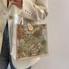 Printed Ethnic Style Canvas Bag Large Capacity Printing Cloth Lunch Bag Linen Handbag  Female/Girls