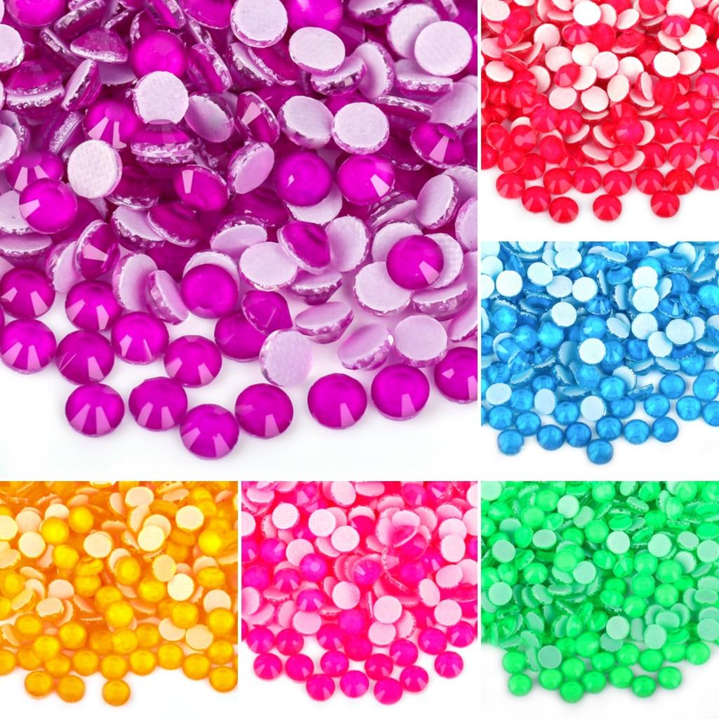 Weichen Imitation Austrian Hot Diamond, Neon Fluorescent Mocha Rubber Bottom Drill, Glass Crystal Sticker Diamond Nail Art Diy Clothing Accessories