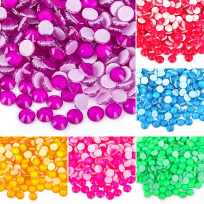 Diamante Hot Austriaco Suave de Imitación, Taladro de Goma Mocha Fluorescente Neón, Diamante de Pegatina de Cristal de Vidrio Uñas Artísticas DIY Accesorios para Ropa